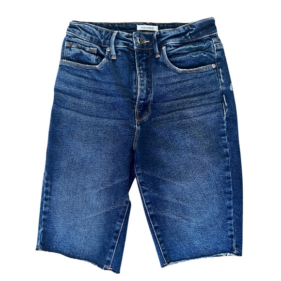 Good American Good Standard Raw Hem Bermuda Shorts Size 8